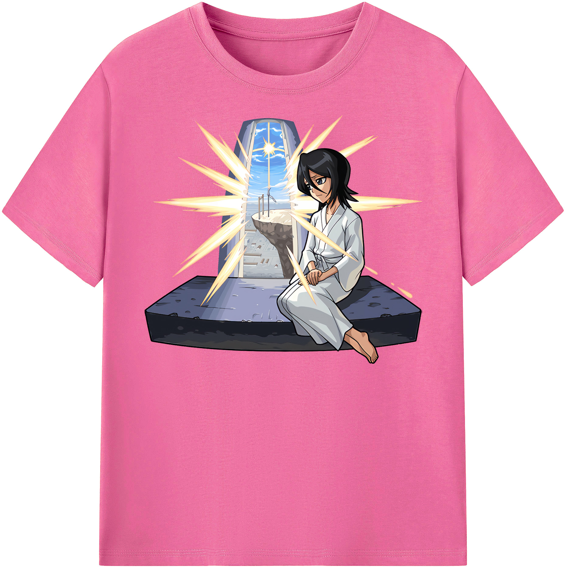 （画像用） ブリーチ 朽木ルキア BLEACH Kuchiki Rukia レディースカジュアルプリントTシャツ（綿100％）